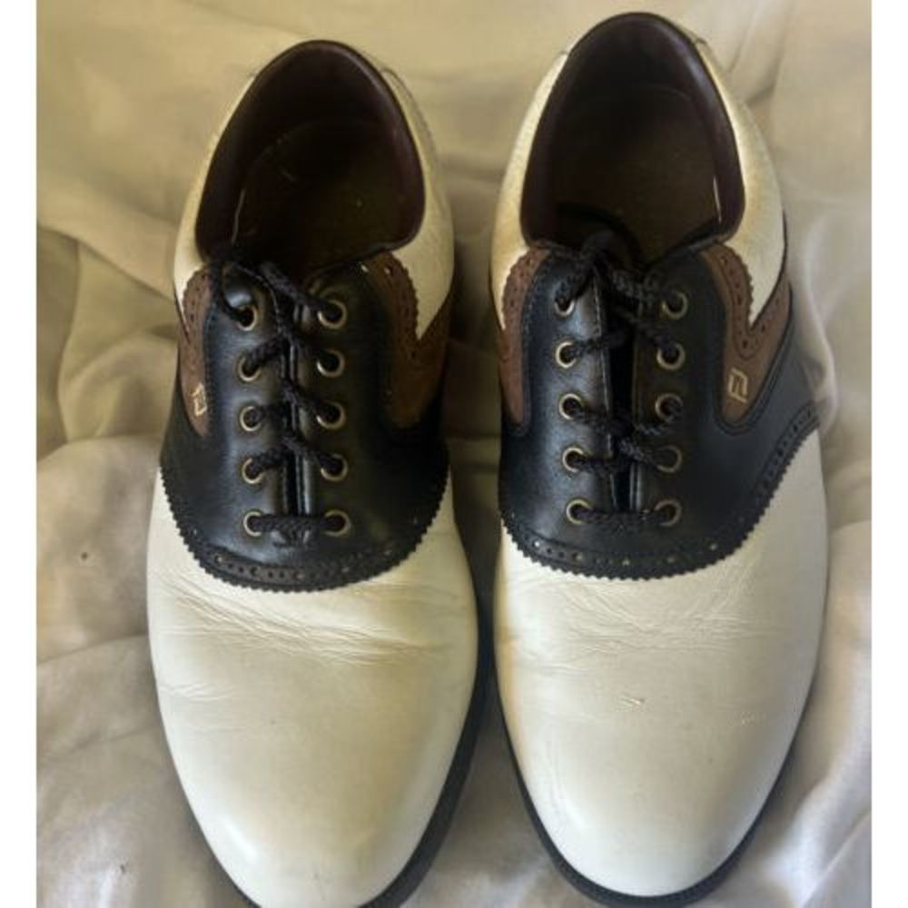 Footjoy Golf Shoes 57614 Mens Size 7‎ M White/Brown/Black